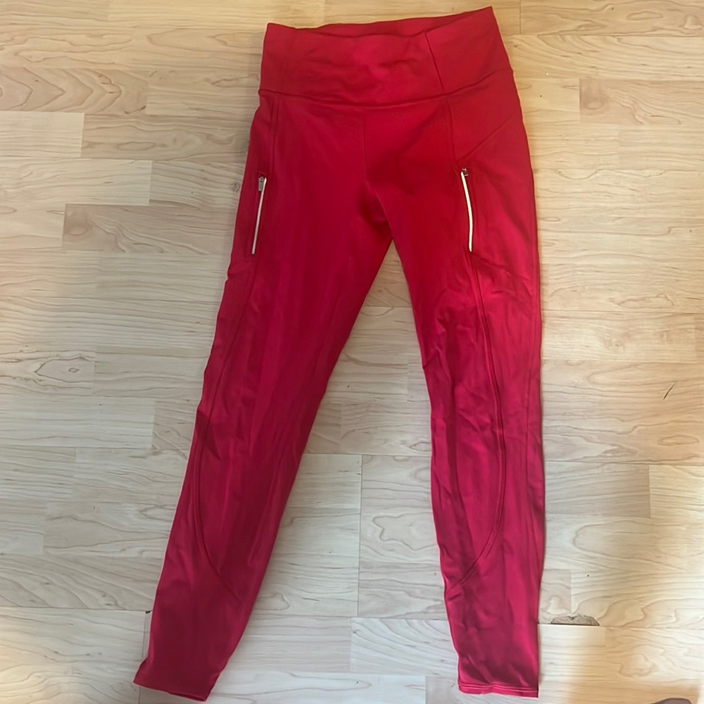 red athleta leggings